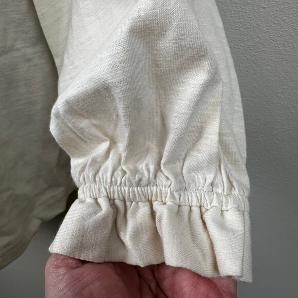 NEW Solitaire Embroidered Top Blouse Cream Women's Sm Peasant Boho Cottagecore - Picture 6 of 12